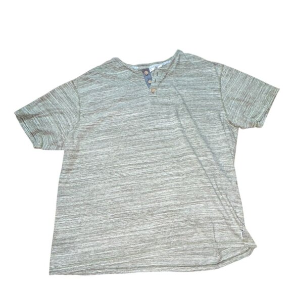 ROWM Mens Short Sleeve Henley T-Shirt-Gray-Size XL-GUC - Picture 1 of 4
